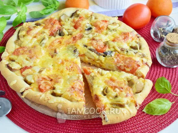 Фото блюда: Пицца с белыми грибами