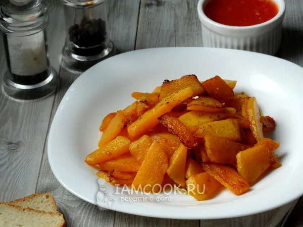 Фото блюда: Тыква на сливочном масле на сковороде