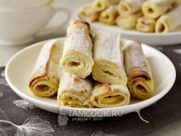 Фото блюда: Десерт из лаваша с творогом