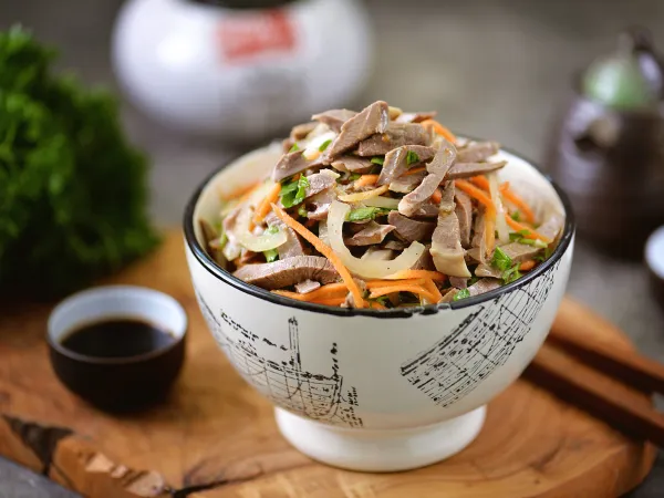 Фото готового блюда: Хе из свиного сердца по-корейски