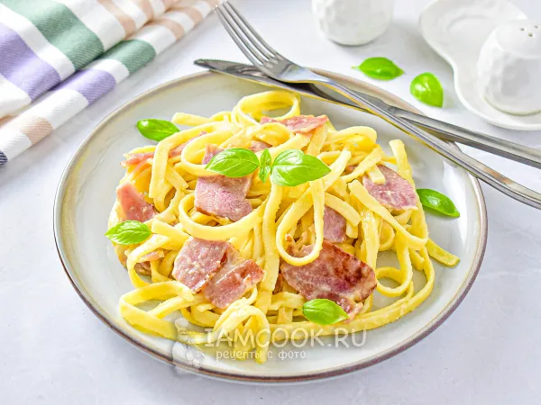 Фото блюда: Лингвини карбонара