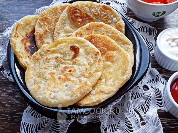 Фото блюда: Лепёшки без дрожжей на сковороде