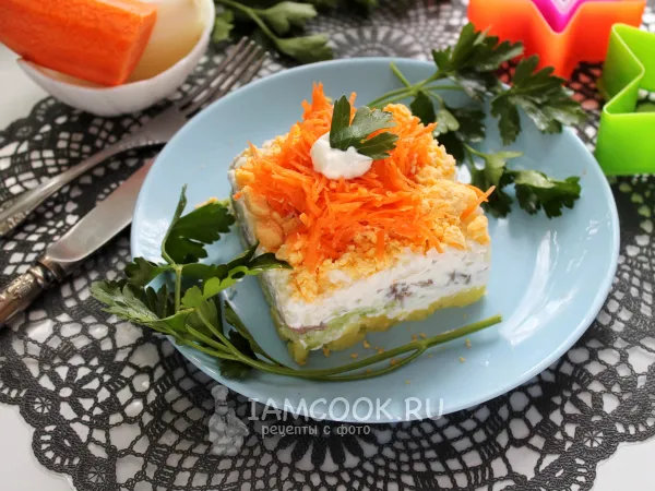 Фото блюда: Салат «Генеральский» с редькой и говядиной