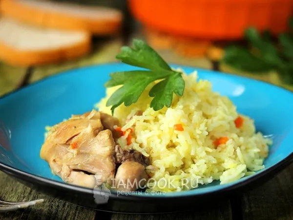 Фото блюда: Курица с рисом и морковью