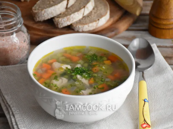 Фото готового блюда: Суп с индейкой и булгуром