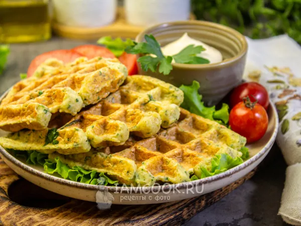 Фото готового блюда: Вафли из куриной грудки