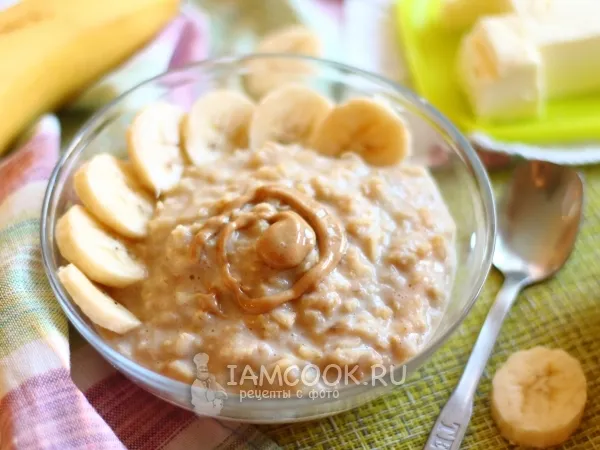 Фото блюда: Овсянка с арахисовой пастой