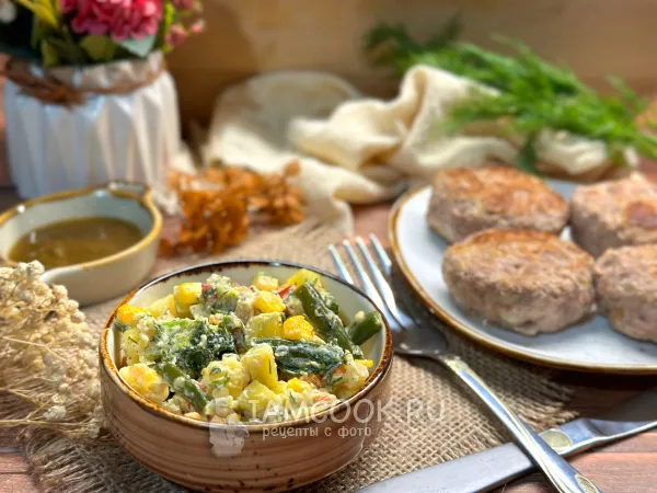 Фото блюда: Овощная смесь на сковороде