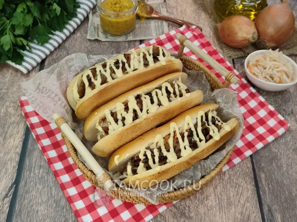 Фото готового блюда: Хот-дог Нью-Йорк