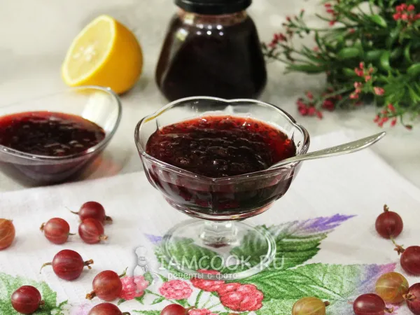 Фото блюда: Варенье из крыжовника с лимоном через мясорубку на зиму