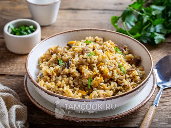 Фото блюда: Тушеные баклажаны с рисом