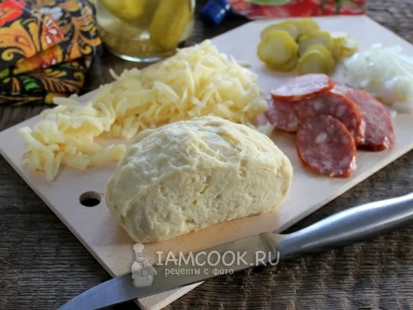 Фото готового блюда: Пресное тесто для пиццы