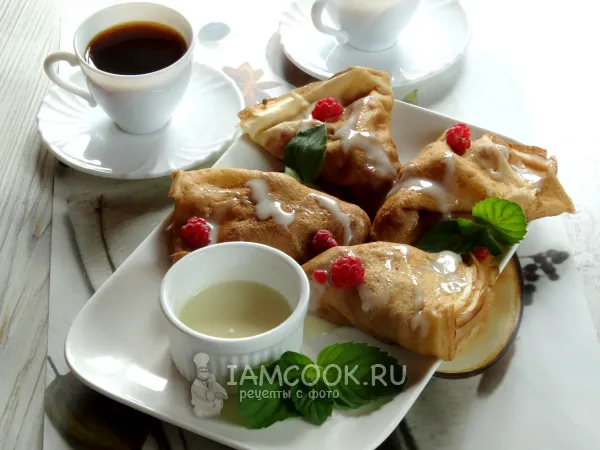 Фото блюда: Блины с малиной