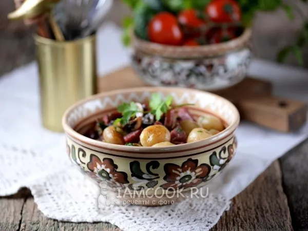 Фото блюда: Жареная картошка с колбасой