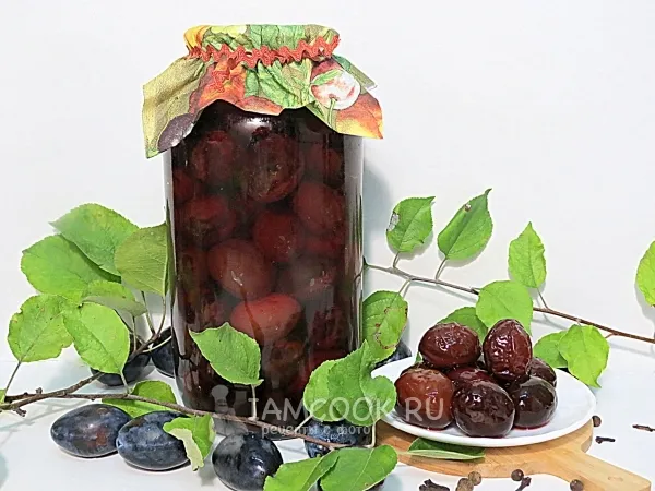 Фото блюда: Сливы маринованные закусочные на зиму