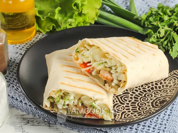 Фото блюда: Шаурма с капустой