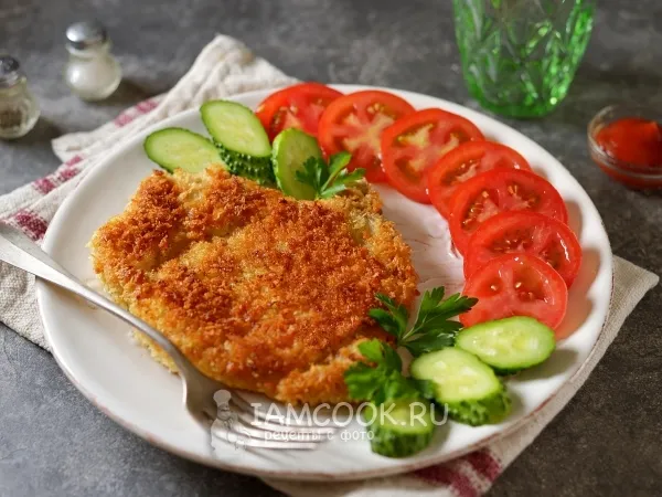 Фото блюда: Отбивная из свинины на косточке в панировке
