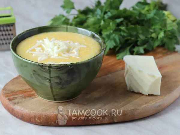 Фото блюда: Кукурузная каша с сулугуни