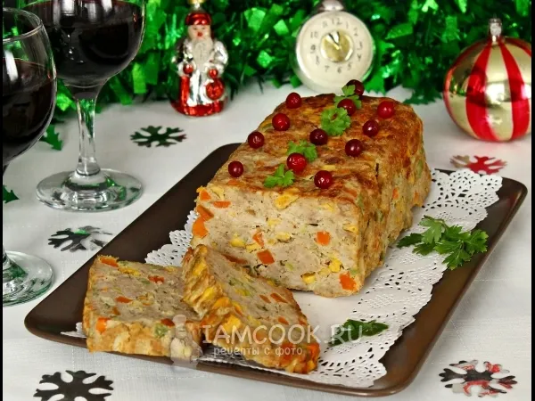 Фото блюда: Мясной рулет «Конфетти»