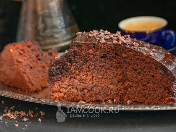 Фото готового блюда: Шоколадный пирог с какао в духовке