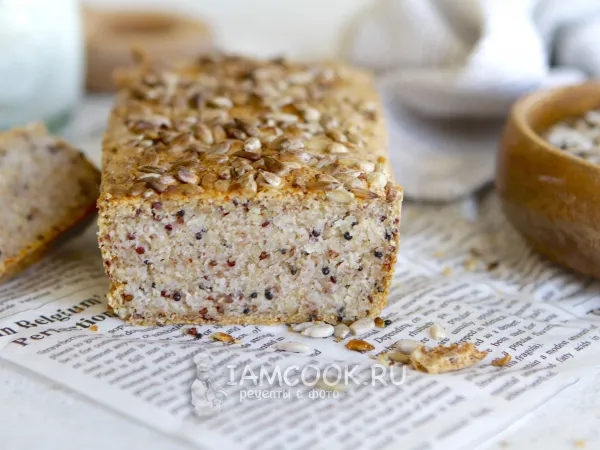 Фото готового блюда: Хлеб из зеленой гречки и киноа