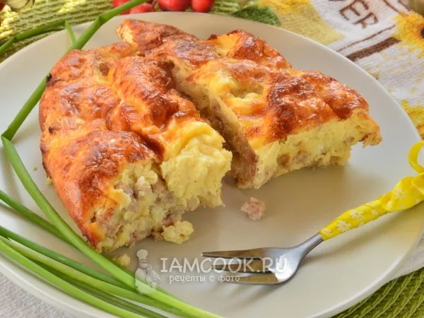 Фото блюда: Омлет с фаршем в духовке