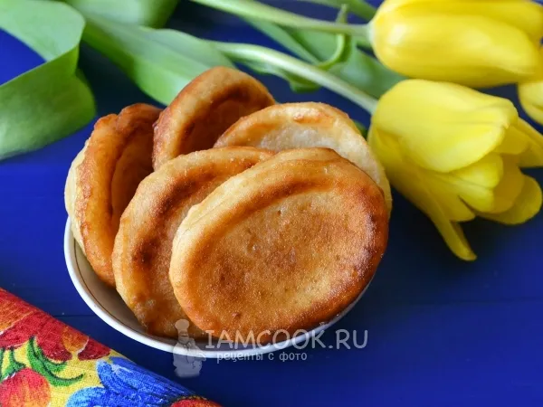 Фото блюда: Пышные заварные оладьи на кефире