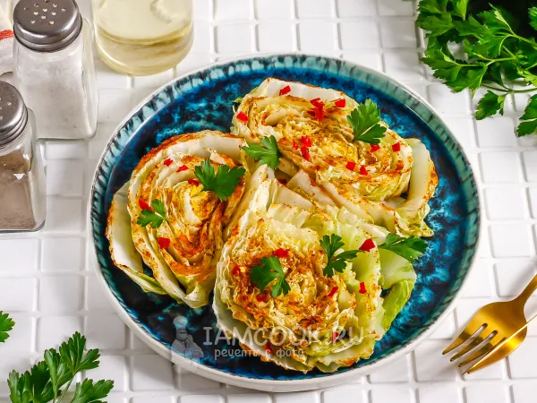 Фото блюда: Стейки из пекинской капусты в духовке