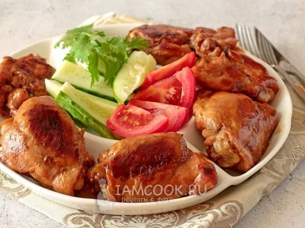 Фото готового блюда: Куриные бедра в соусе терияки