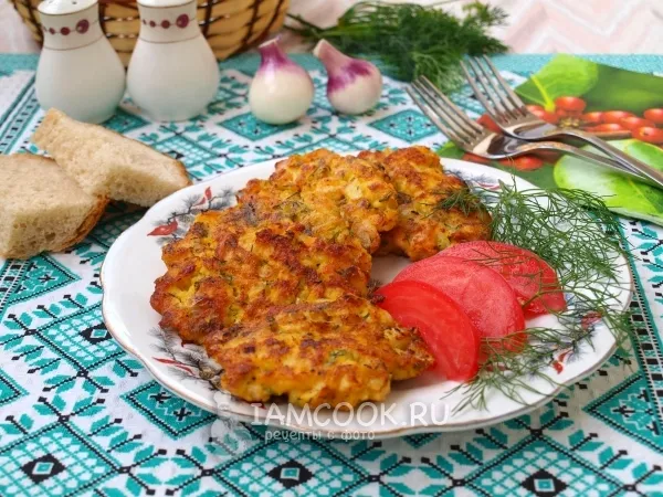 Фото блюда: Рубленые котлеты из индейки с цветной капустой