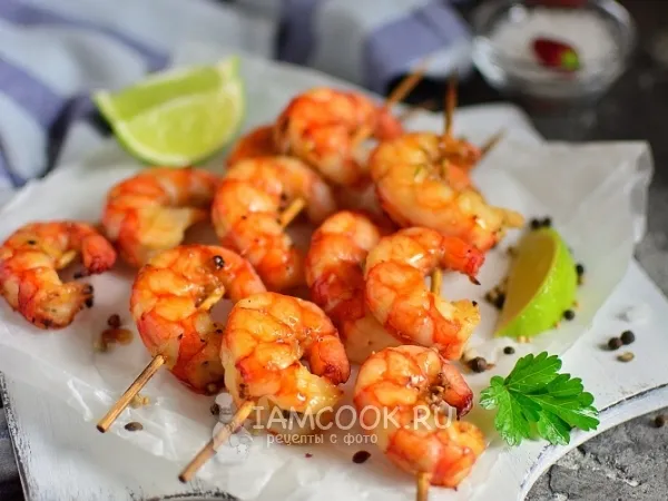 Фото блюда: Шашлык из креветок