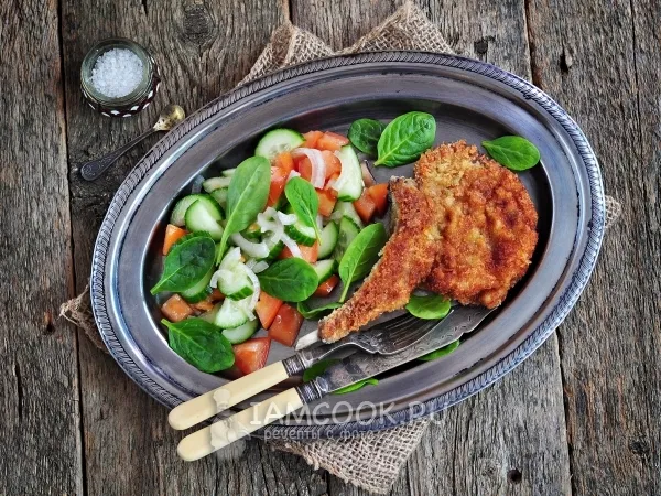 Фото готового блюда: Котлета Миланская