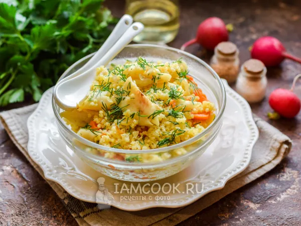 Фото блюда: Пшенная каша с рыбой