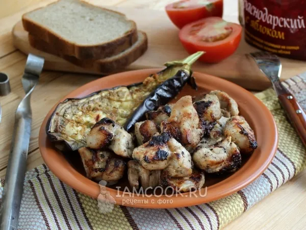 Фото готового блюда: Шашлык с киви