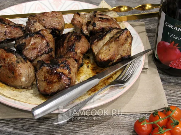 Фото готового блюда: Шашлык из свинины с гранатовым соком