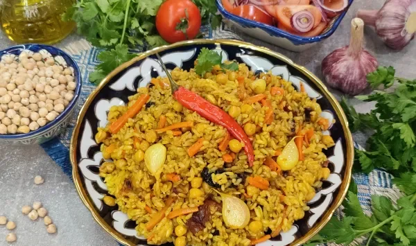 Фото блюда: Плов с нутом без мяса