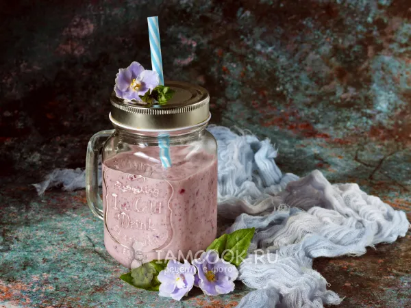 Фото блюда: Чернично-банановый смузи