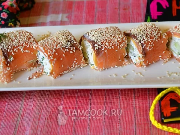 Фото готового блюда: Рулетики из сёмги