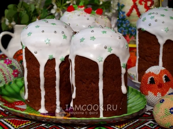 Фото готового блюда: Шоколадный кулич