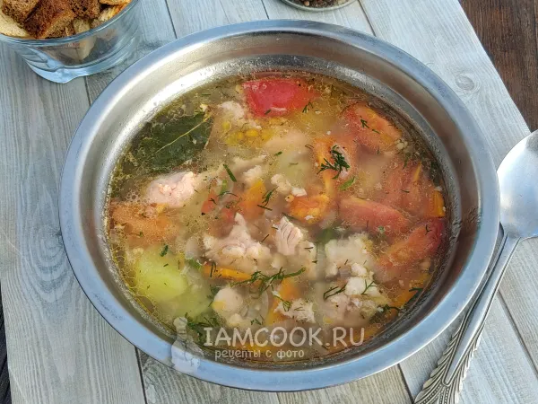 Фото блюда: Суп на костре с тушенкой