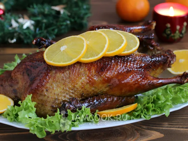 Фото готового блюда: Утка в апельсиновом соусе