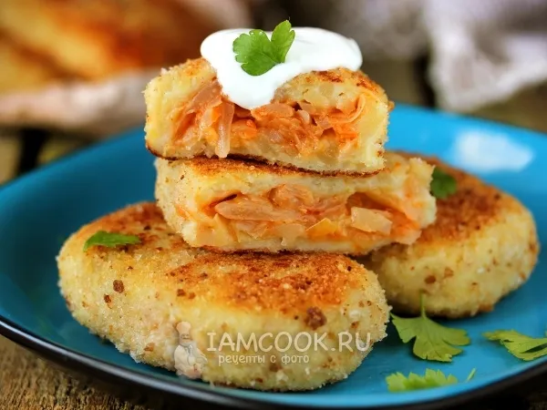 Фото готового блюда: Картопляники с капустой