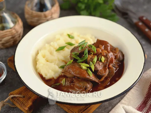 Фото готового блюда: Печень «Красавица Востока»