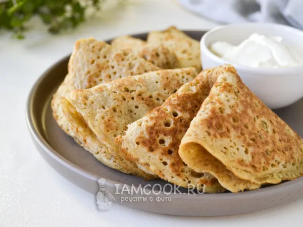 Фото блюда: Кислые блины на закваске с картошкой