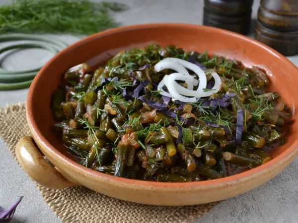 Фото блюда: Тушеные чесночные стрелки