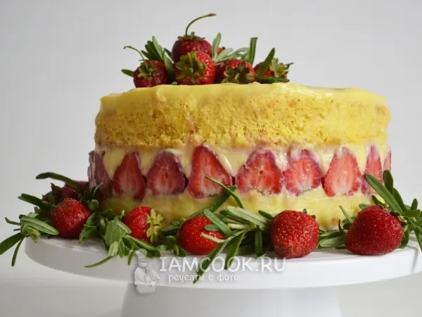 Фото блюда: Торт «Фрезье» с клубникой