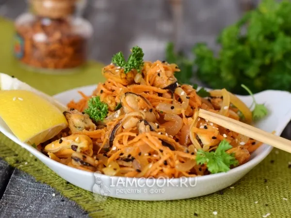 Фото блюда: Мидии, маринованные по-корейски