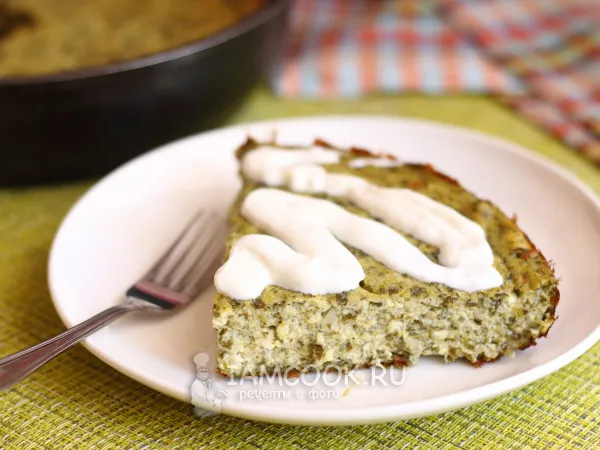 Фото блюда: Творожная запеканка со шпинатом