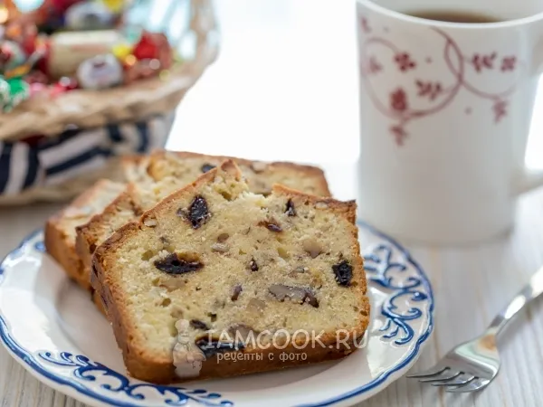 Фото блюда: Кекс на коньяке с вяленой вишней и орехами