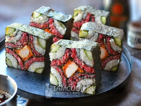 Фото блюда: Роллы «Сложная мозаика»